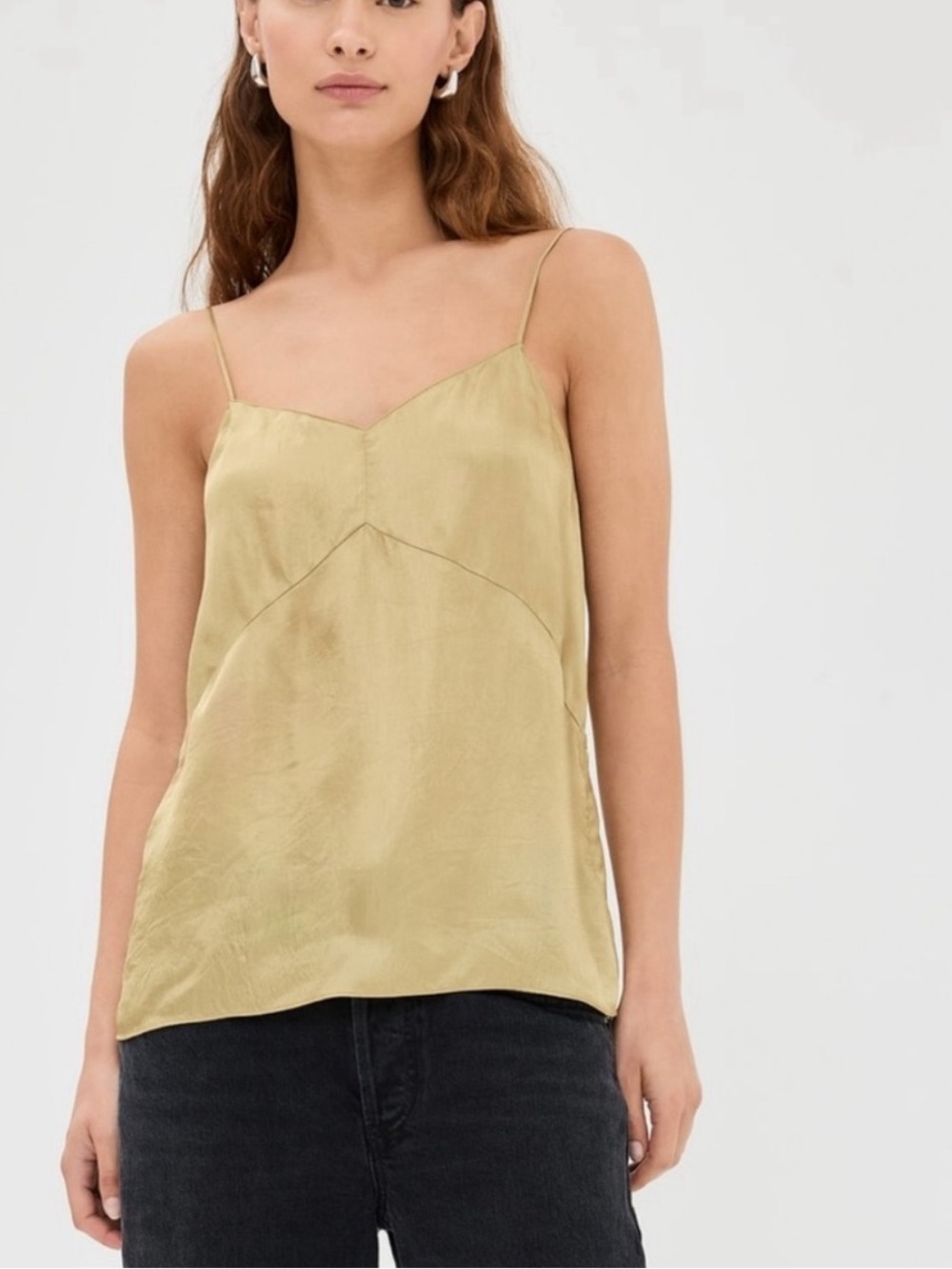 TIBI V-Neck Spaghetti Strap Cami